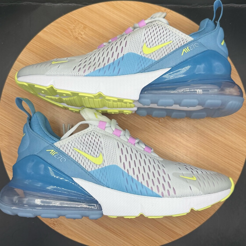 Nike Air Max 270 (GS) Running Platinum Rush Fuchsia Youth Sz 7Y/ Womens 8.5 - Picture 4 of 11